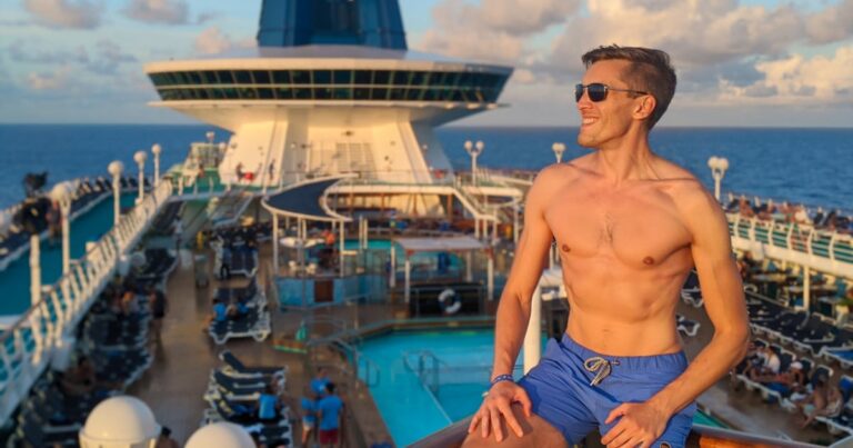 Travel Lemming Founder Nate Hake posing for a photo on the cruise ship