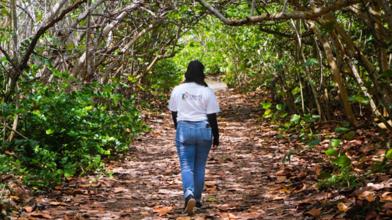 The author, Vanessa Ramos during a hike in Pozo Brujo
