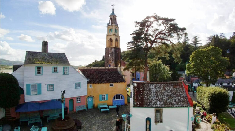 Overlooking views at the Portmeirion village