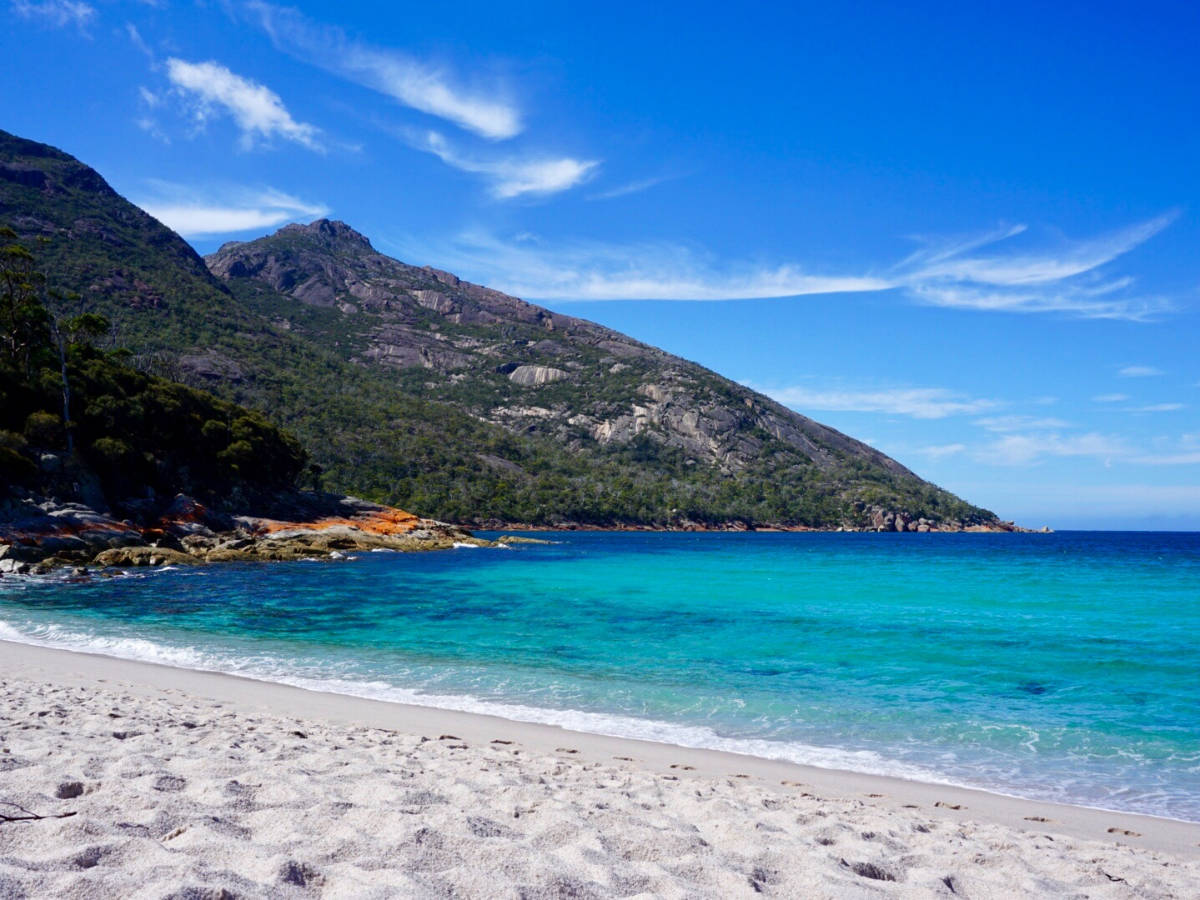 Clear blue water in Wineglass Bay