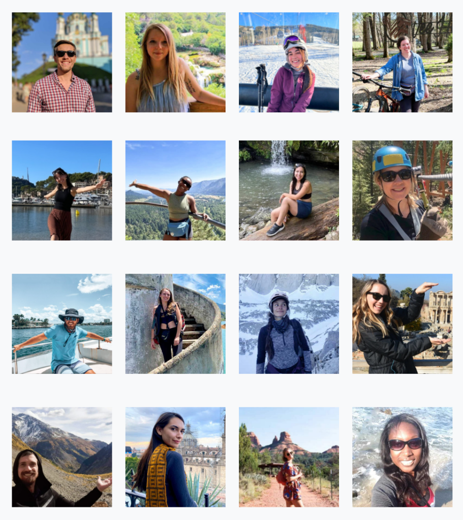 Collage of profile photos of Travel Lemming Team Members
